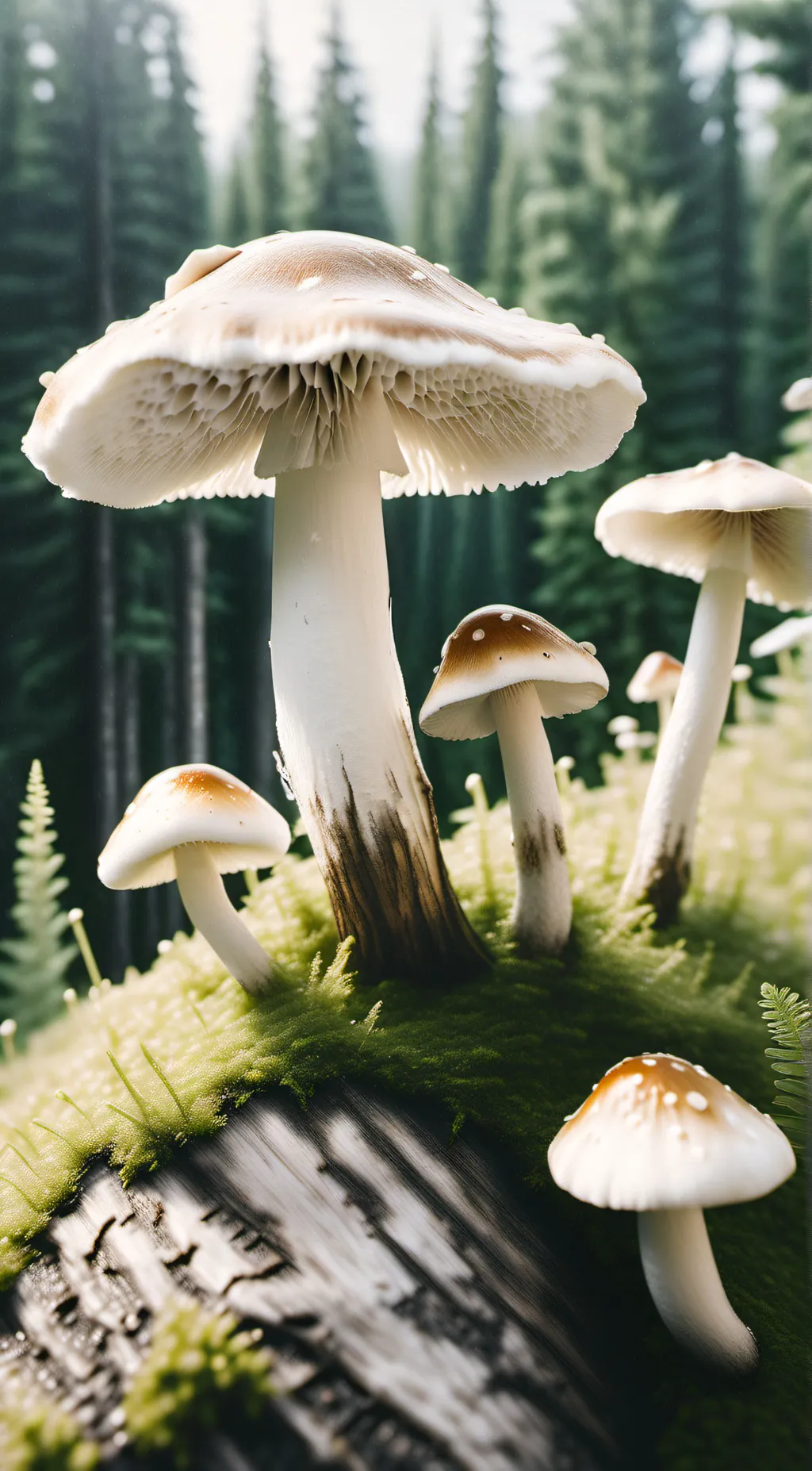 ai character: mushroom background