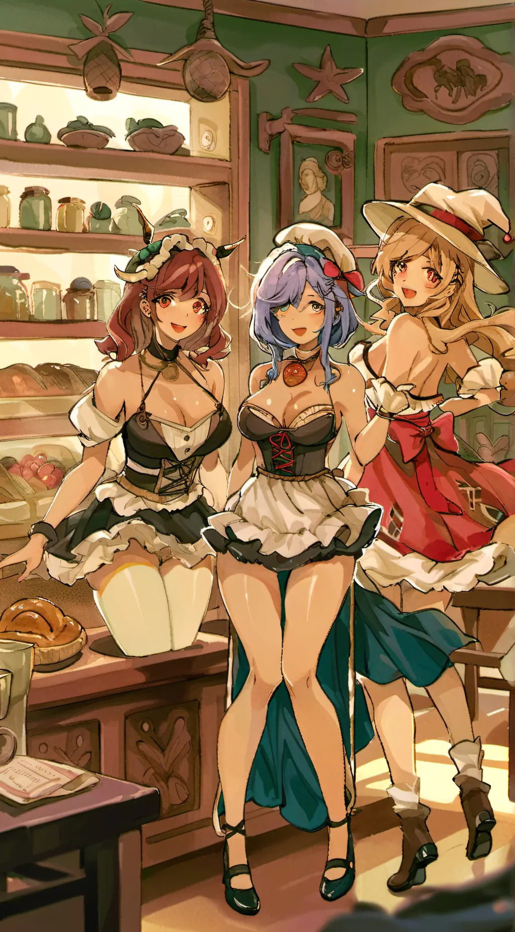 ai character: girlies😋 background