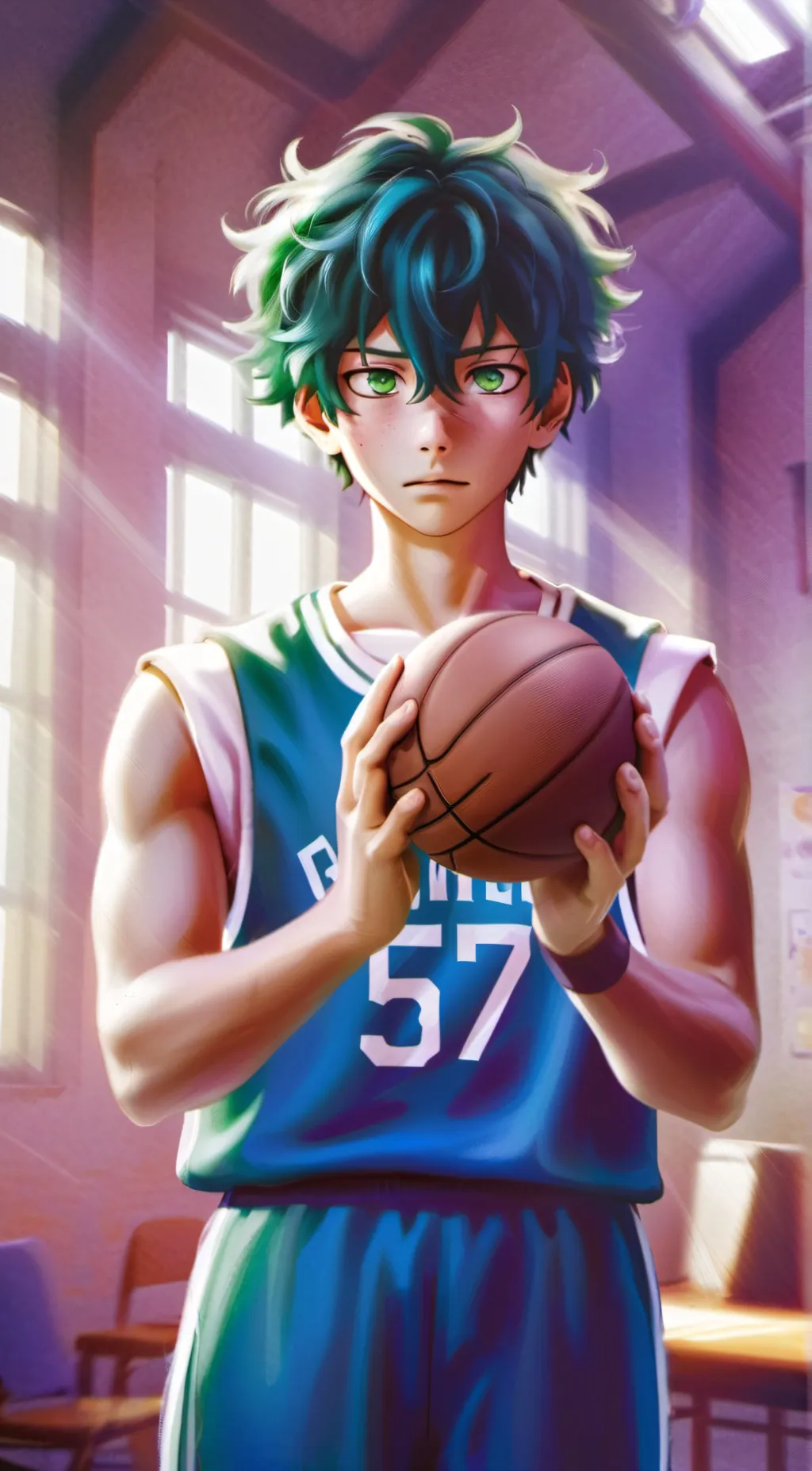 ai character: A family with deku background