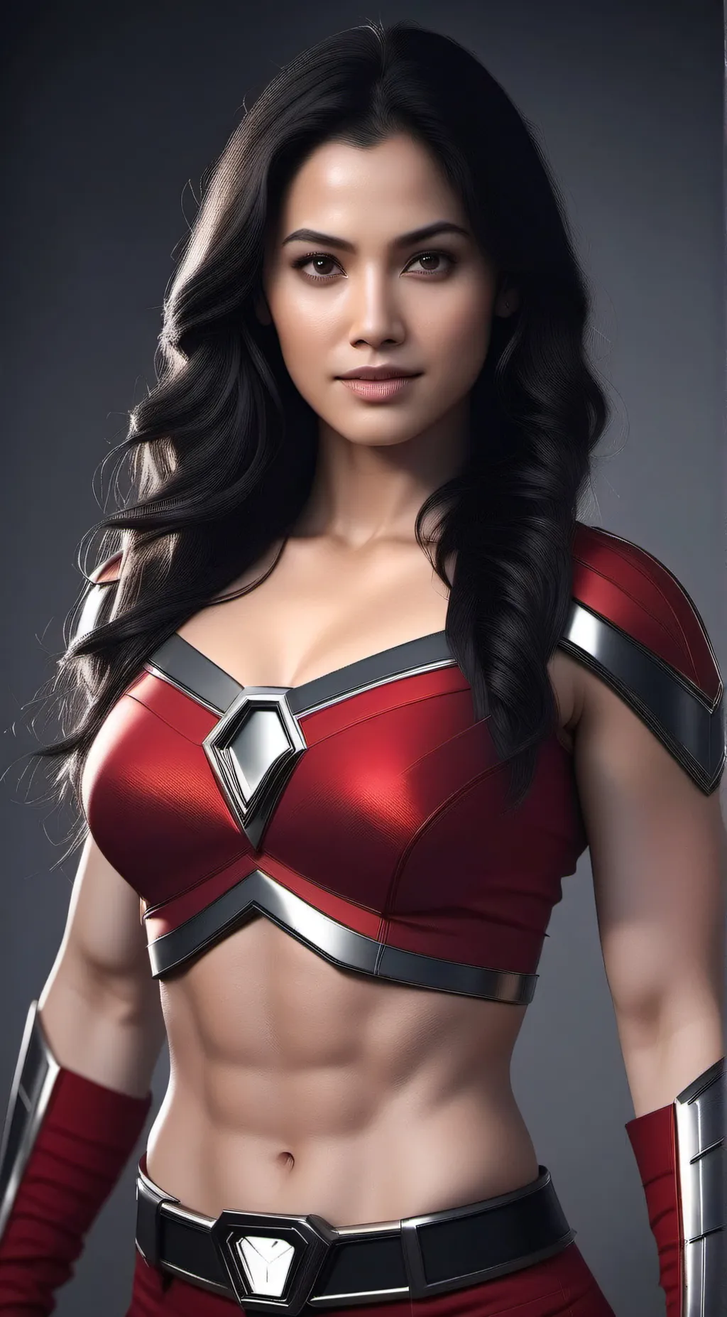 ai character: Red power ranger background