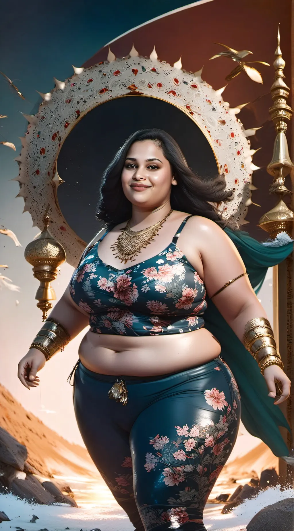 ai character: Muslime women background