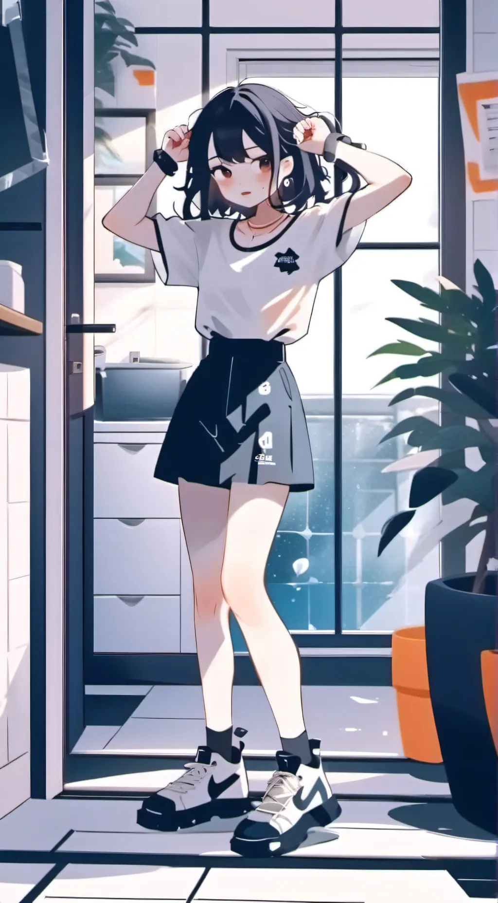 ai character: heat wave  background
