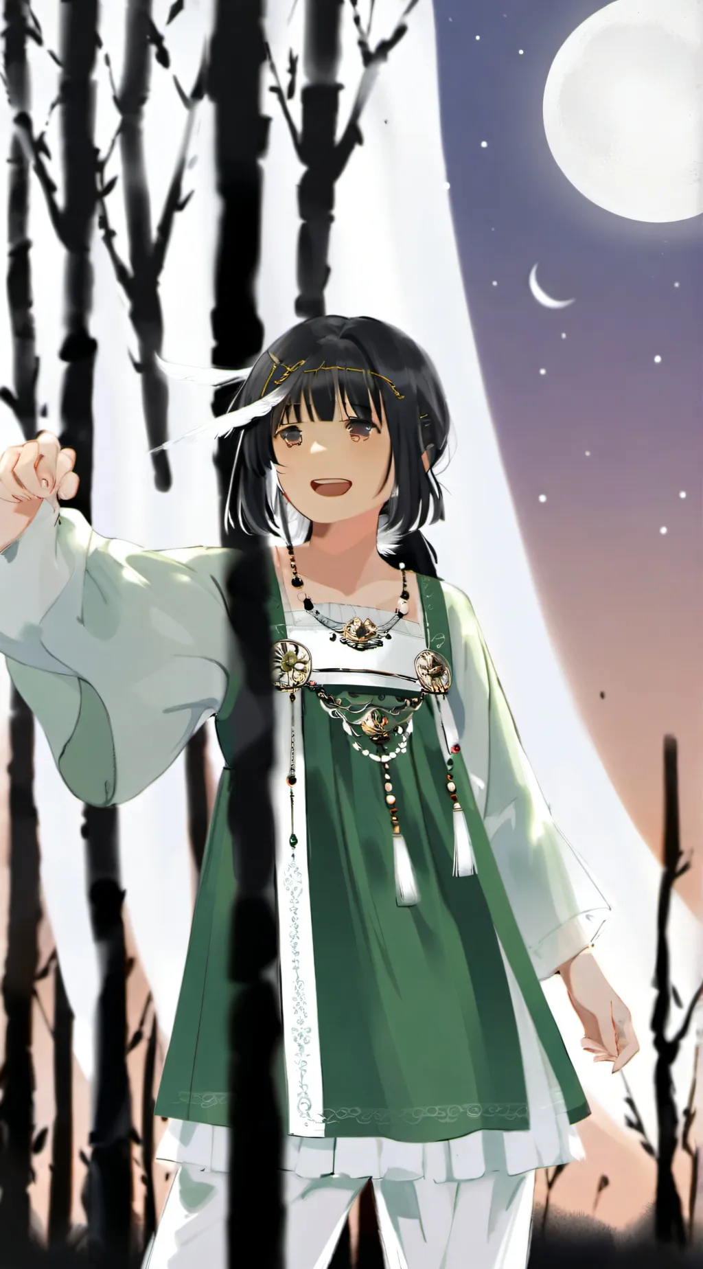 ai character: moonlight  background