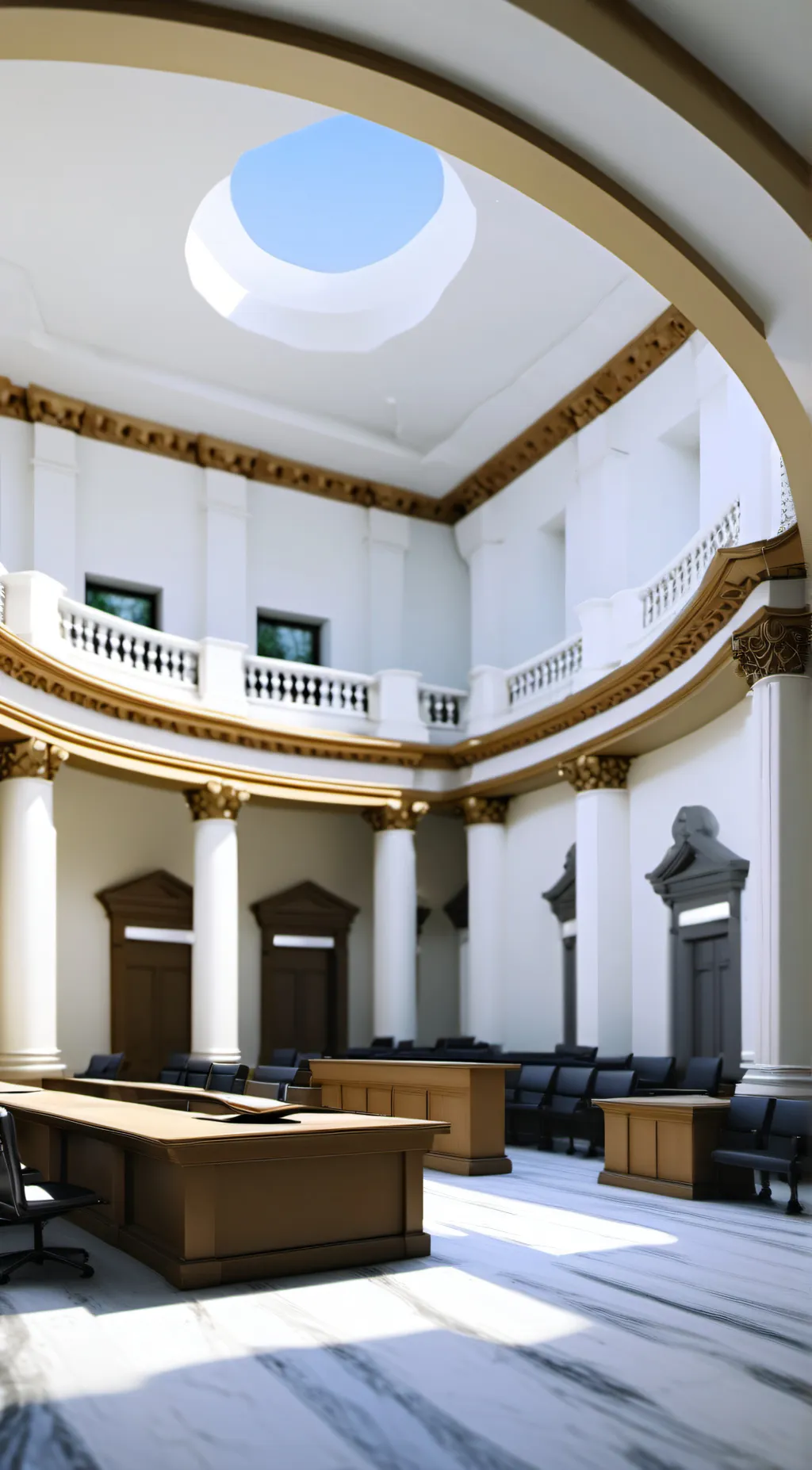 ai character: the courtroom background