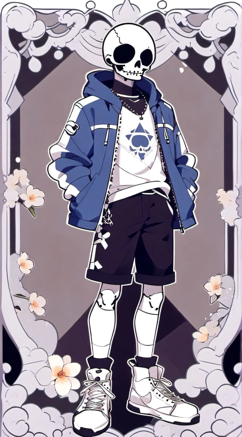 ai character: Sans the skeleton  background