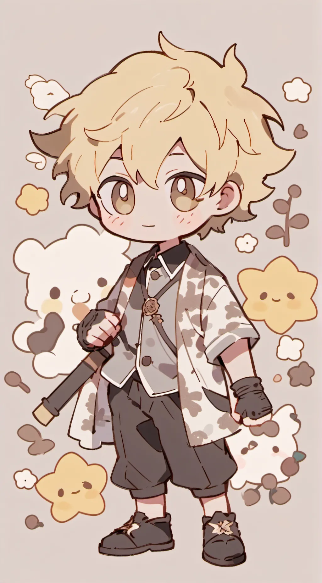 ai character: Sun background