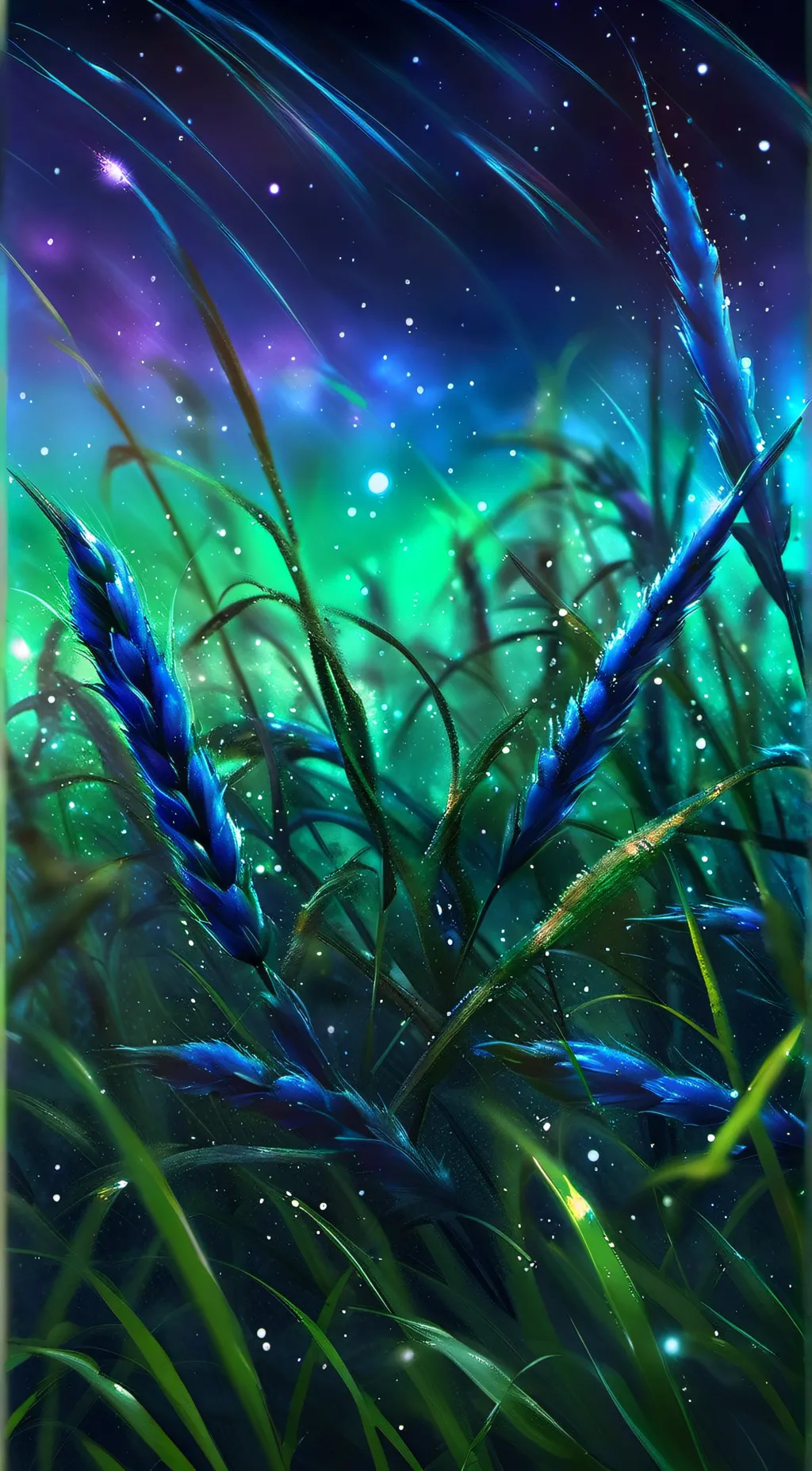 ai character: shiny grass(maybe) background