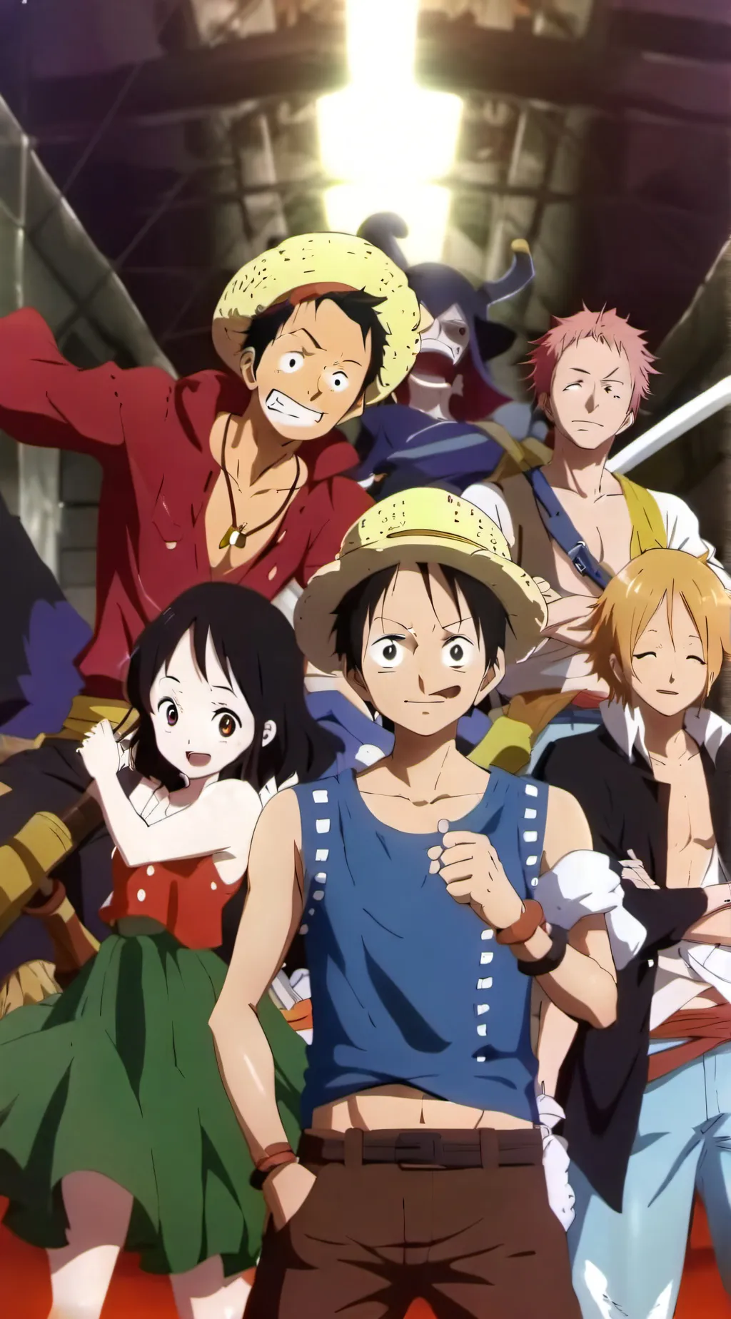 ai character: straw hat crew  background