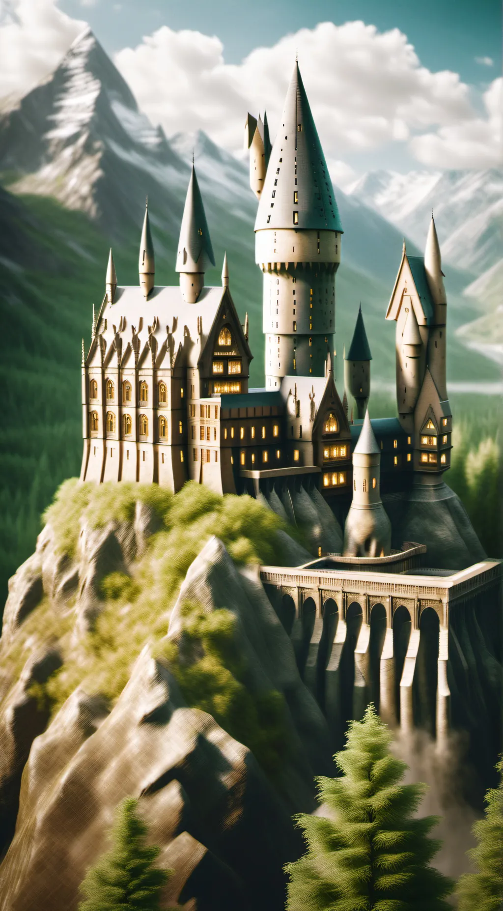 ai character: Hogwarts  background