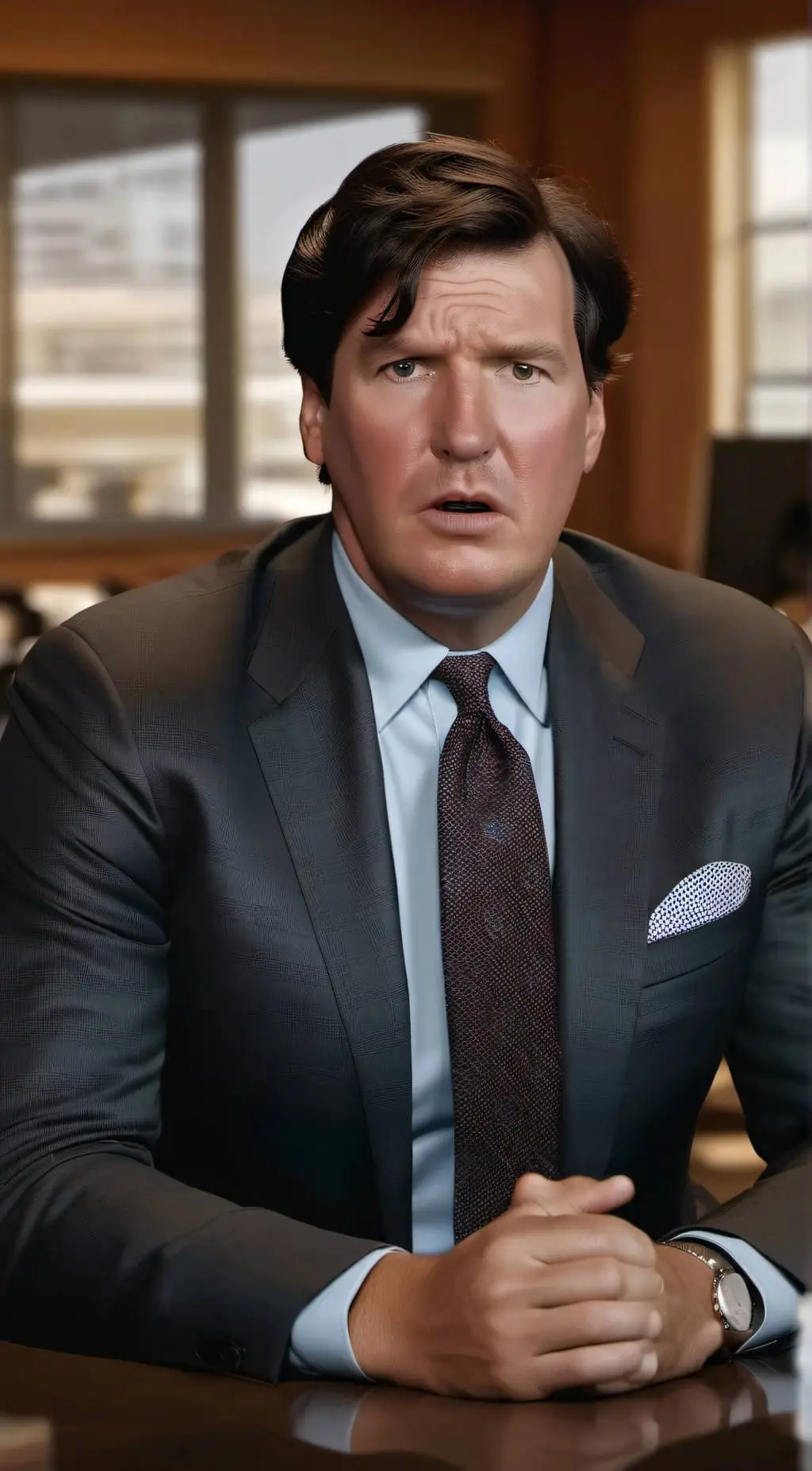 ai character: Tucker Carlson background