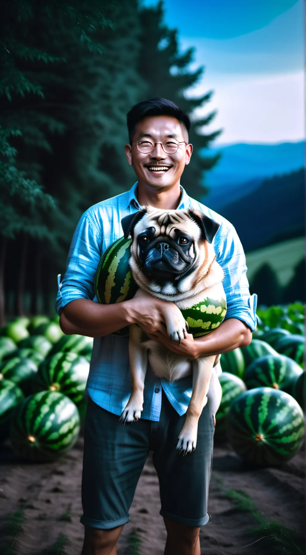 ai character: pug background