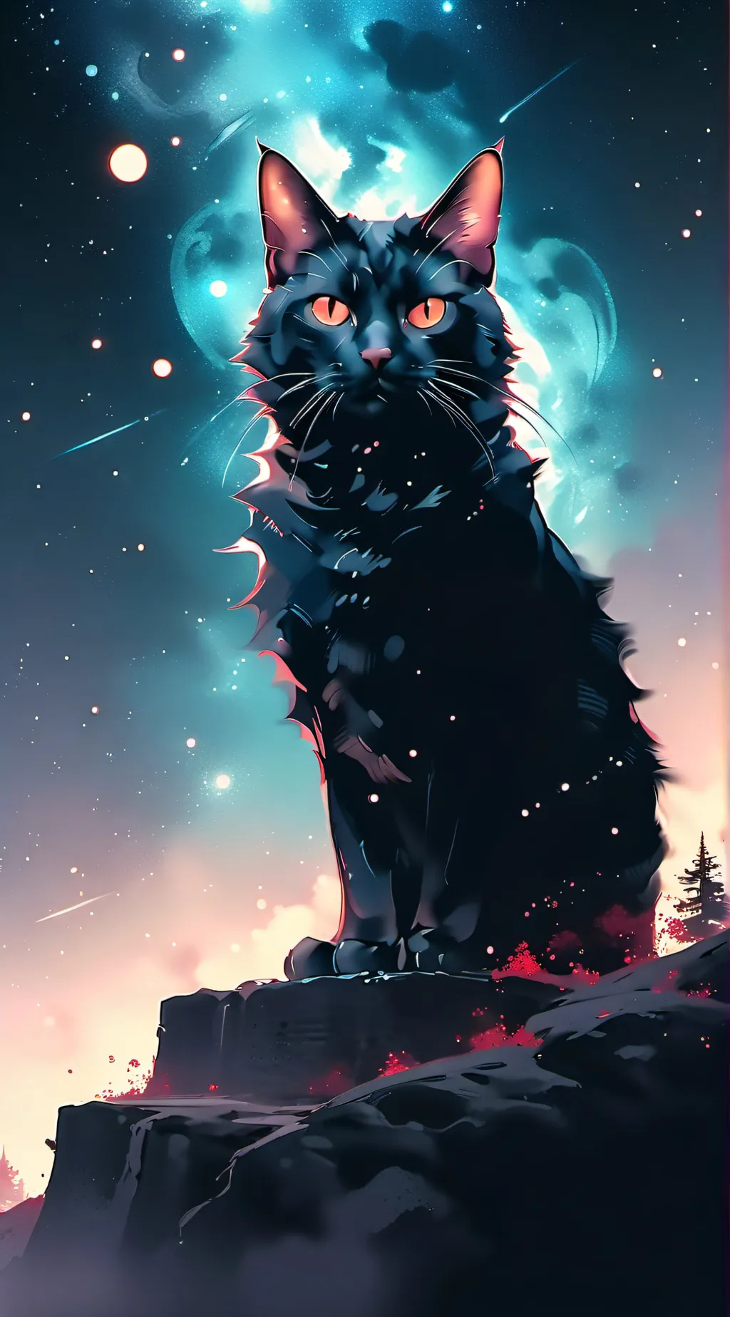 ai character: Galaxy Bad Cat background