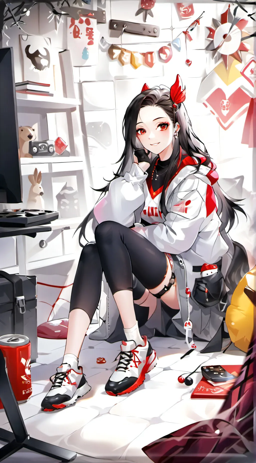 ai character: Amber background