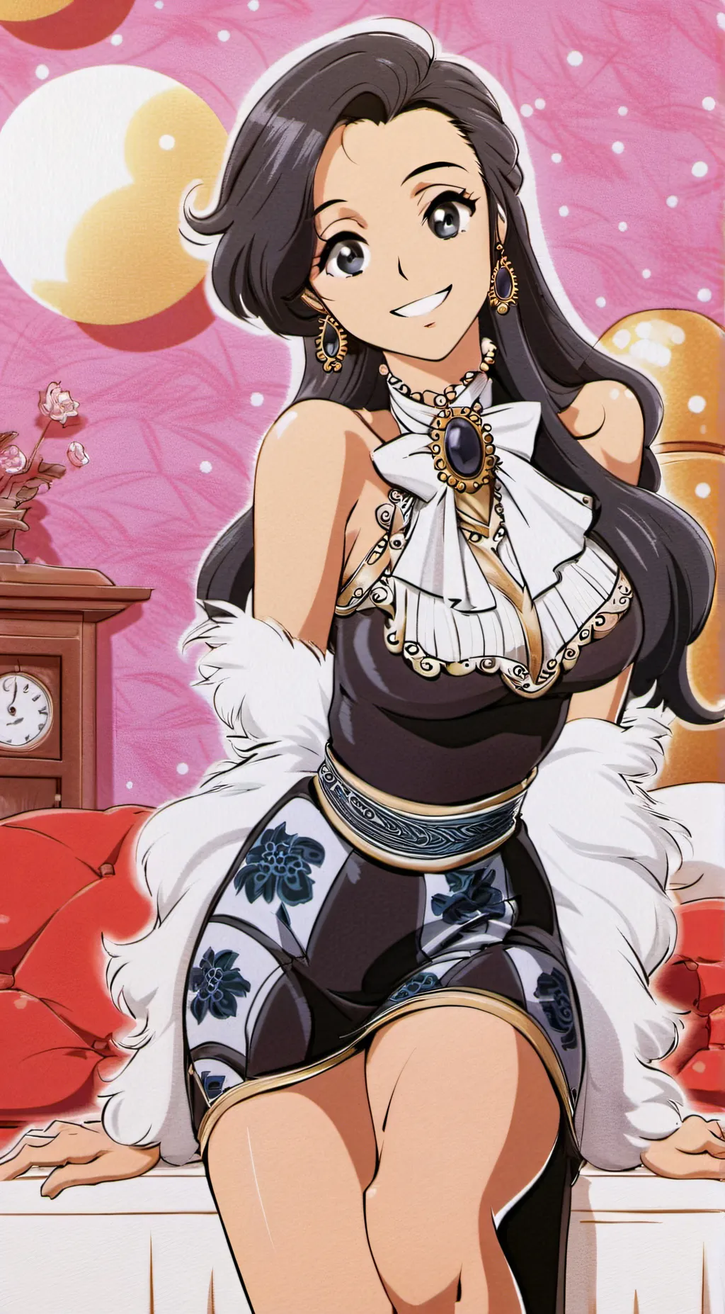 ai character: Aster Bluebell background