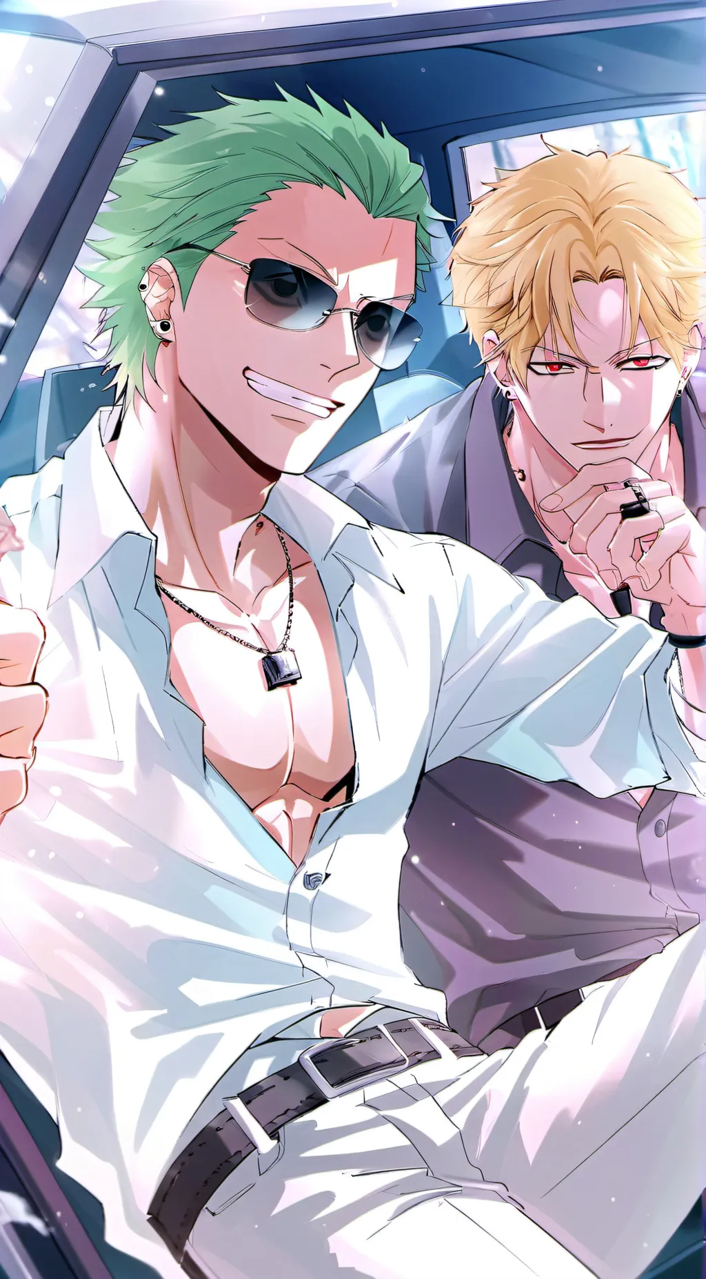 ai character: One piece in 2024 background