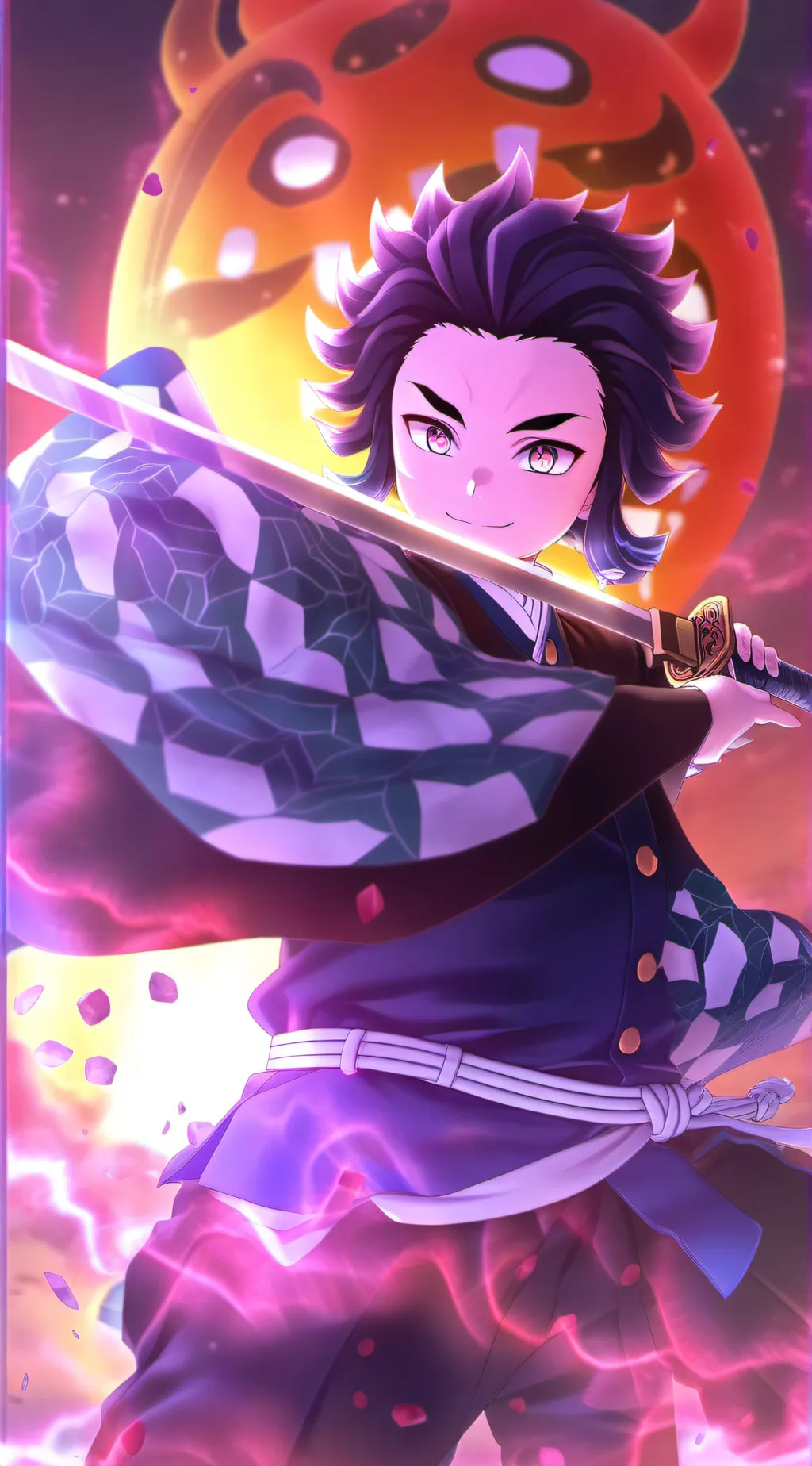 ai character: "Demon Slayer" KNY background