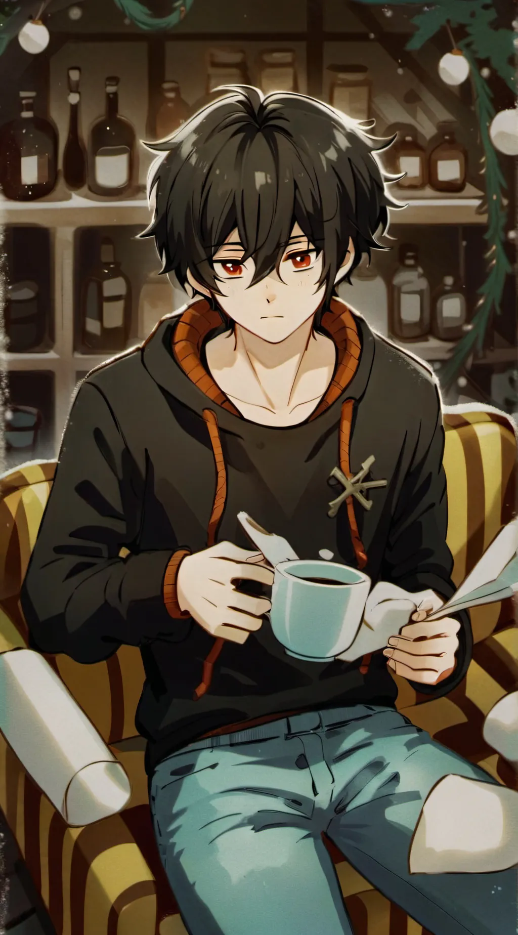 ai character: Nico Di Angelo  background