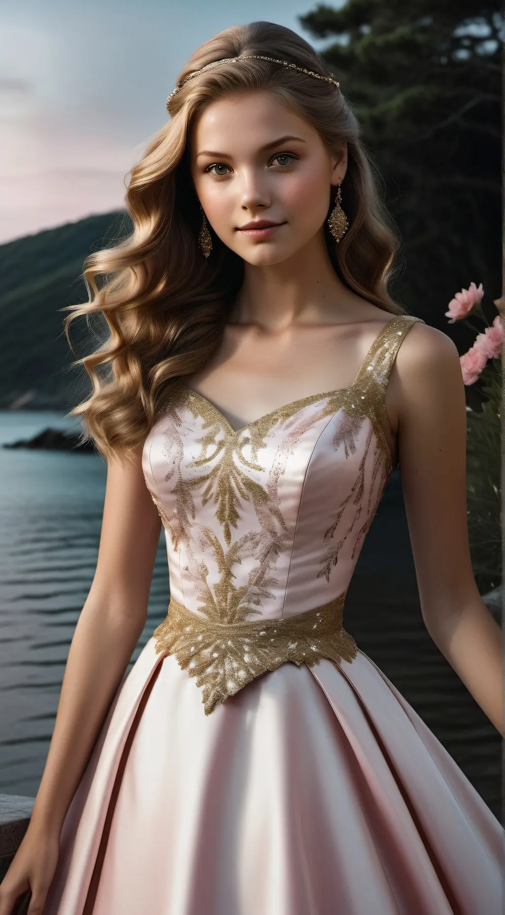 ai character: rose background