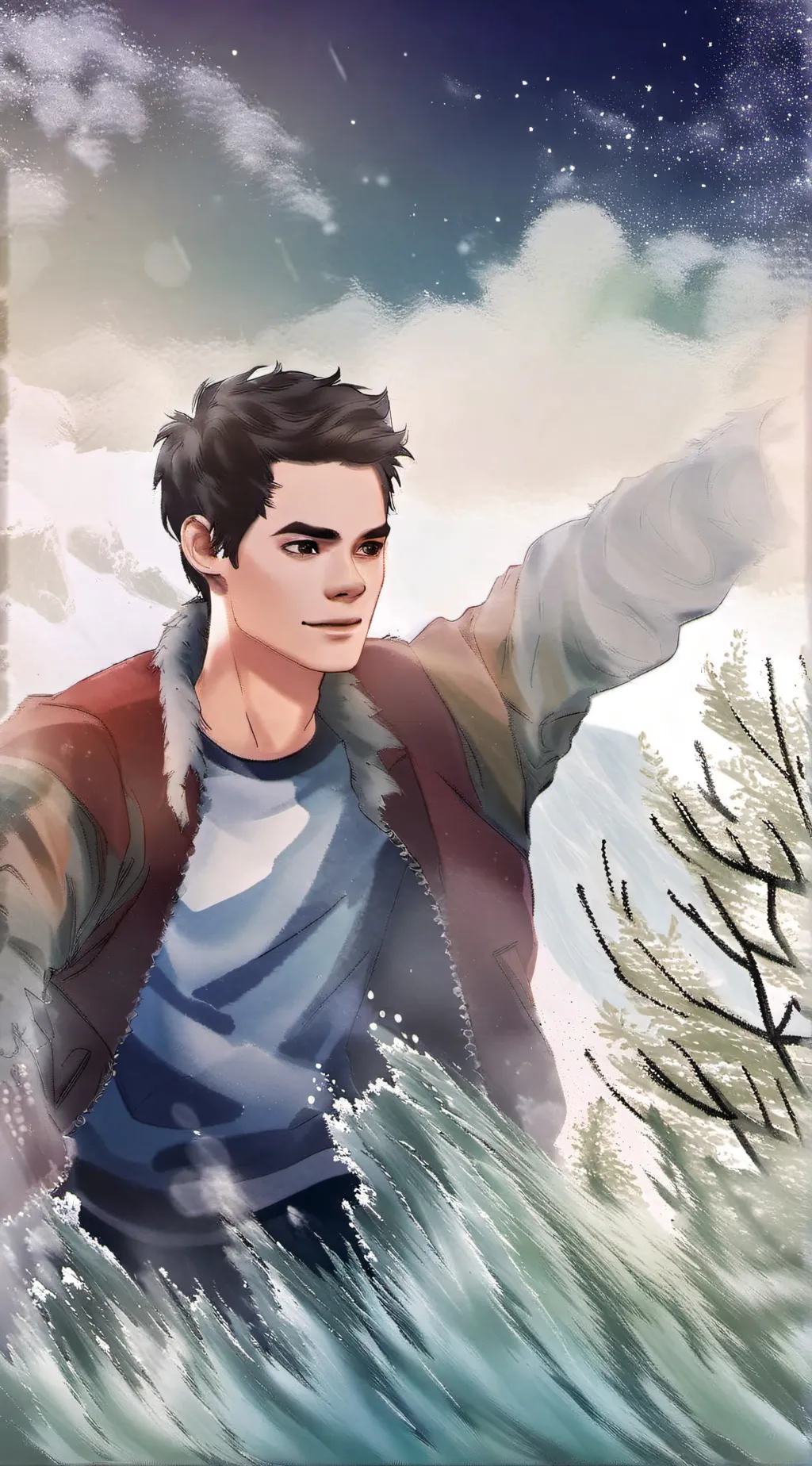 ai character: Teen wolf  background