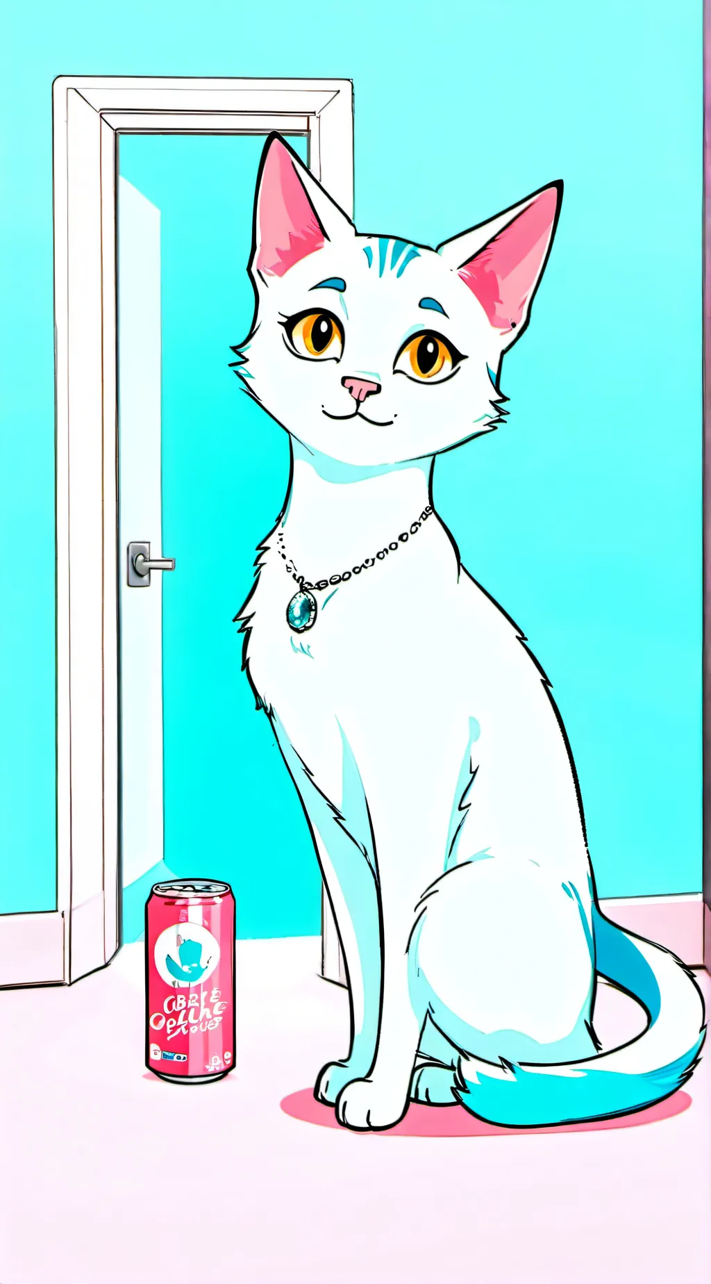 ai character: Crystal the cat background