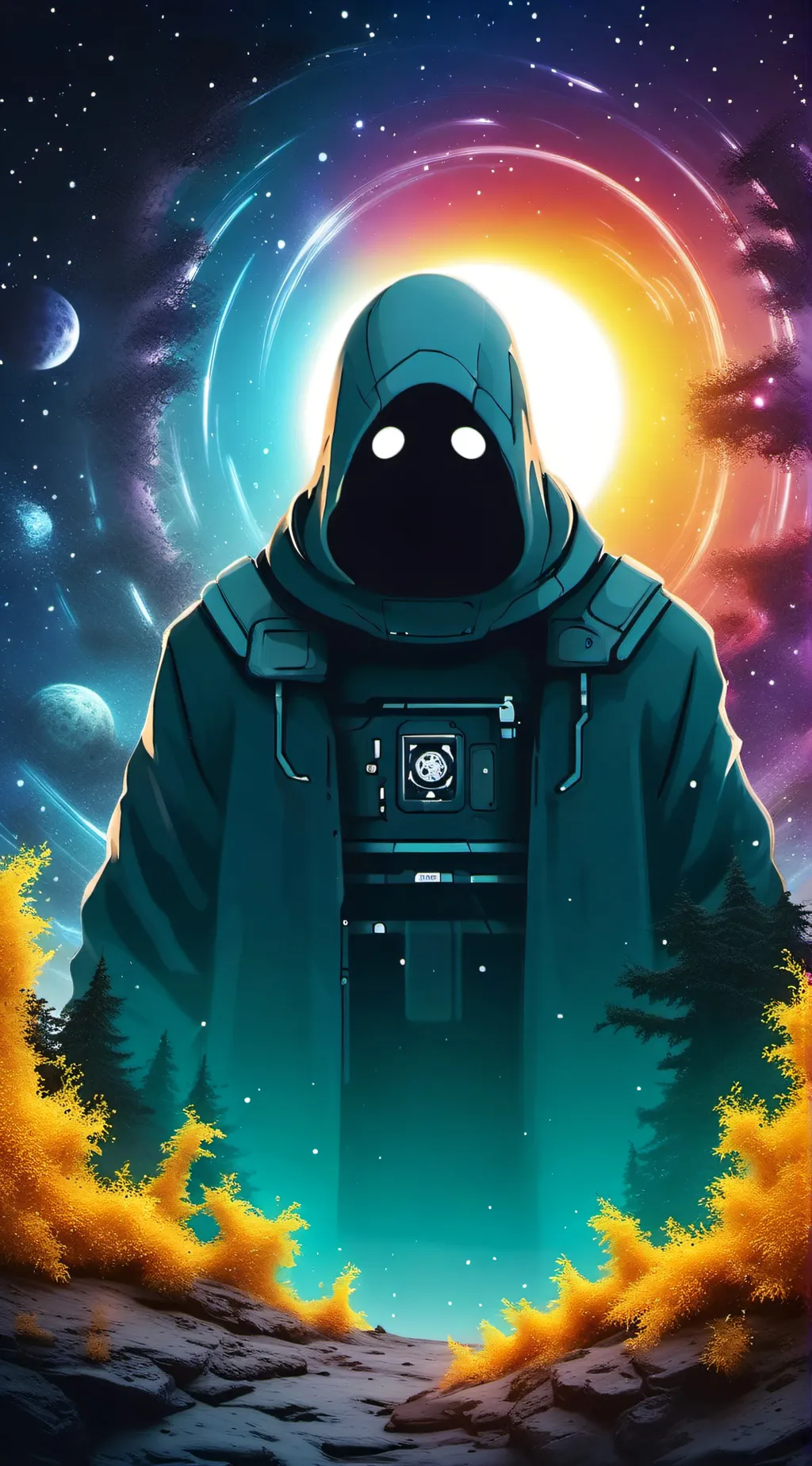 ai character: lifeless background