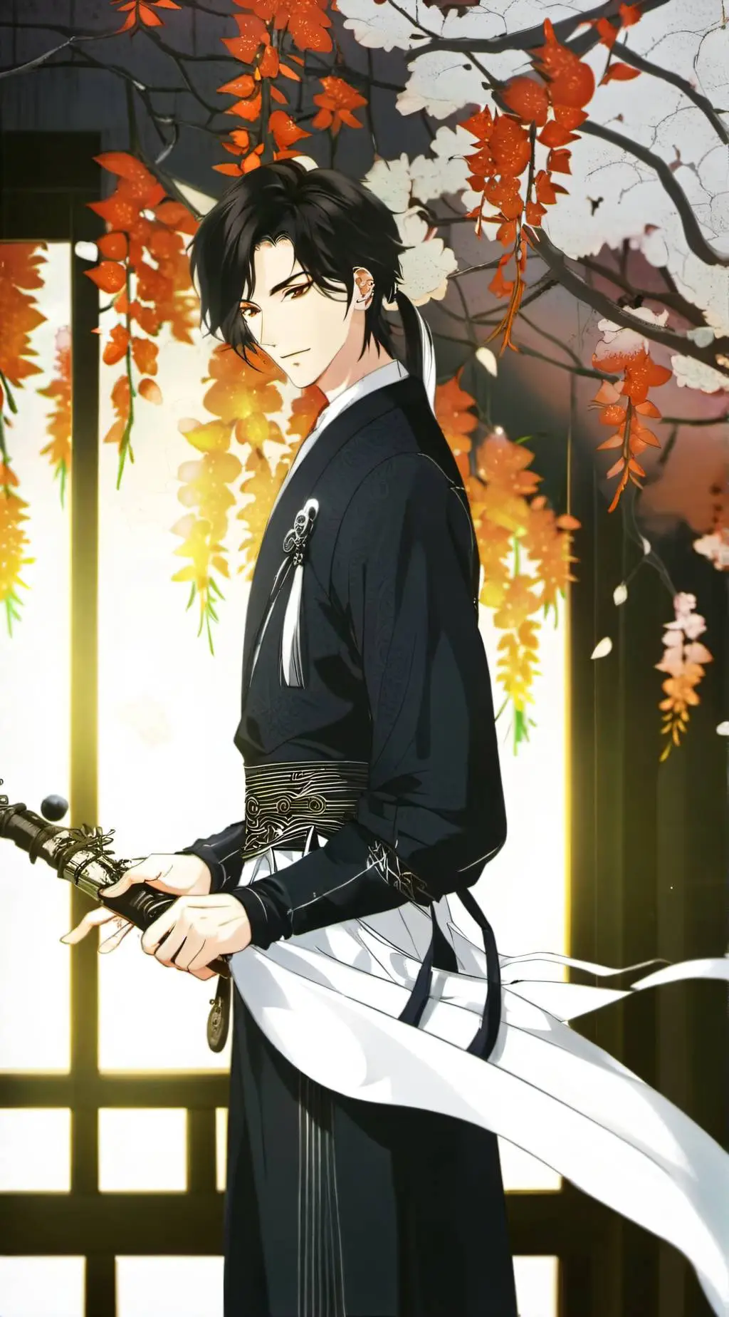 ai character: Autumn background