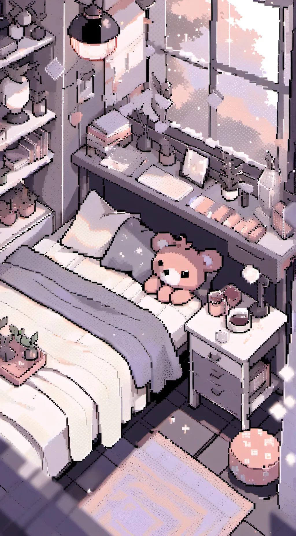 ai character: Omori Sleepover! background