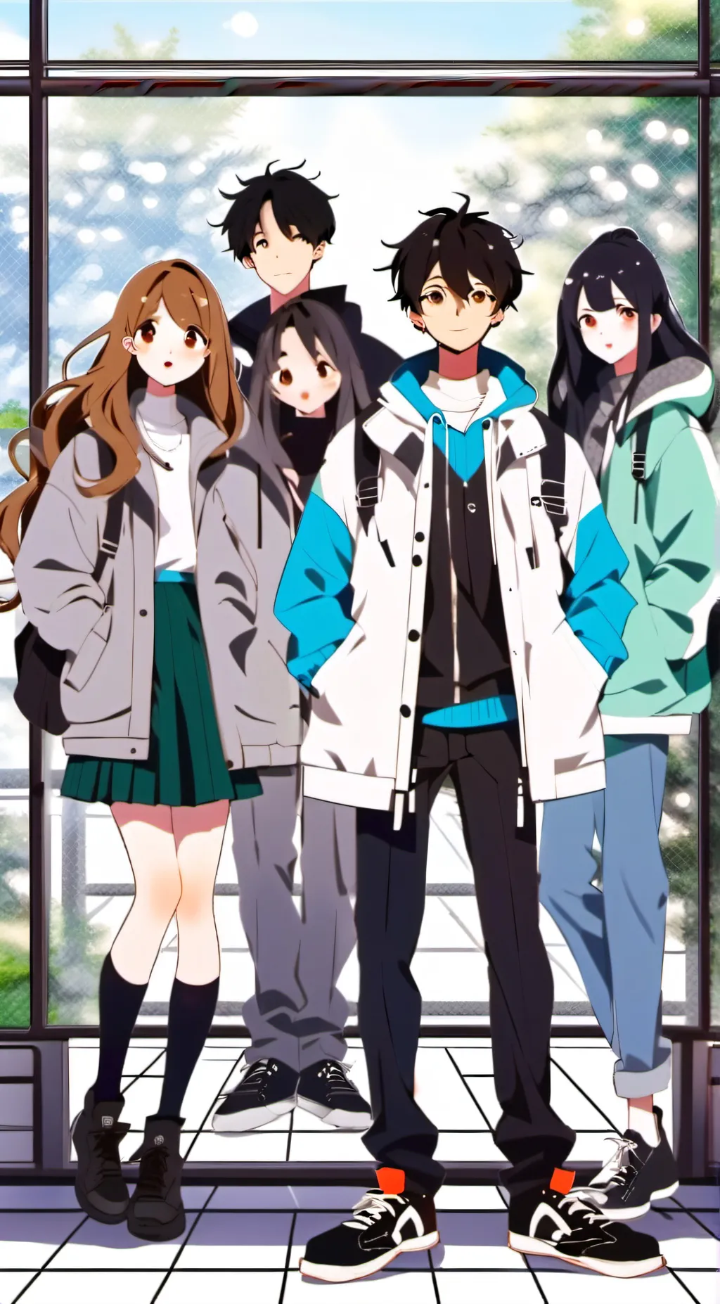 ai character: high school! background