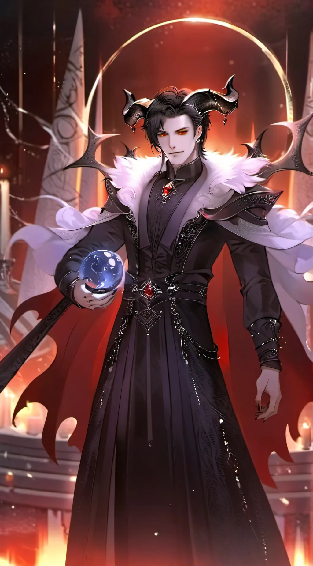 ai character: Lucifer  background