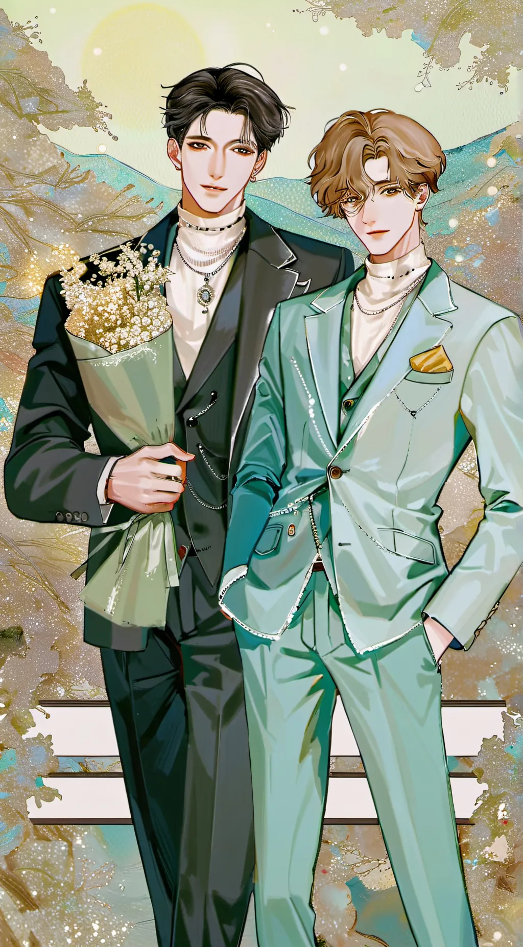 ai character: Edward and Theo  background