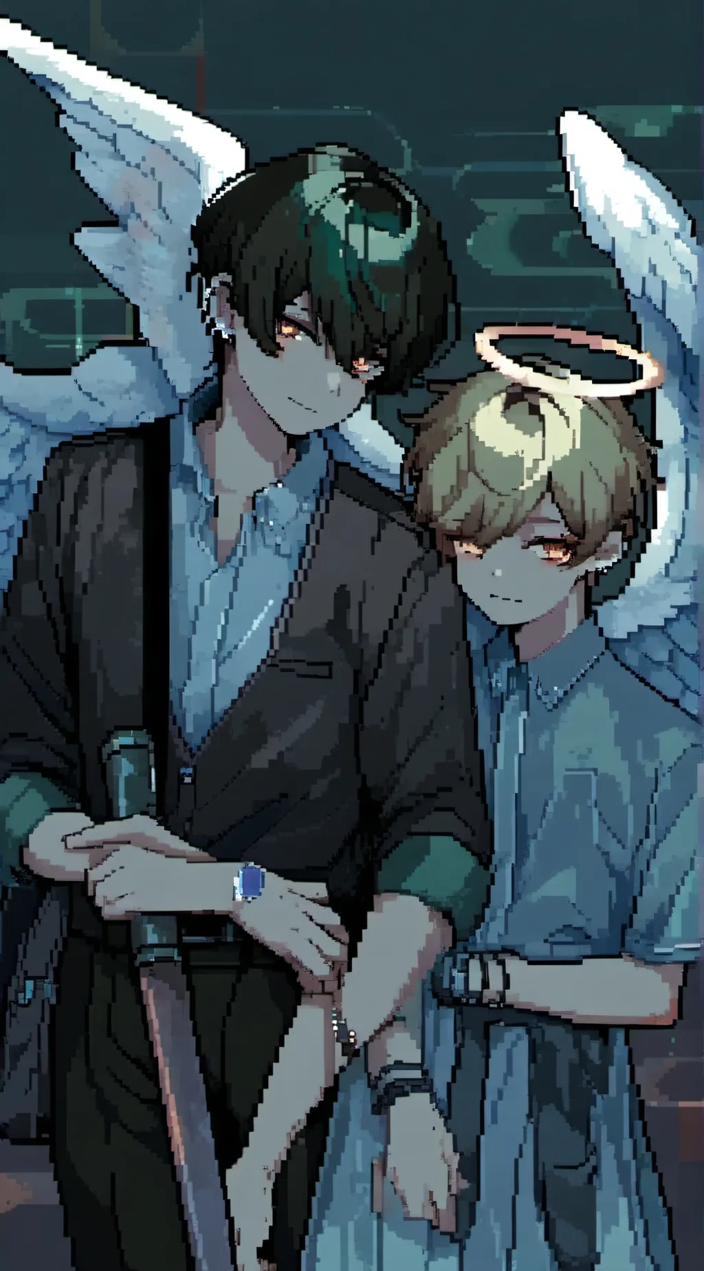 ai character: adam x Lucifer  background