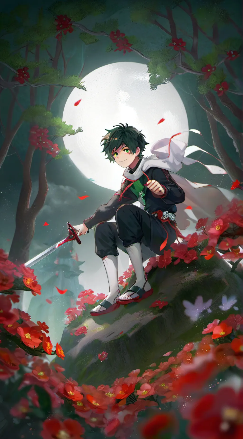 ai character: vilan deku  background