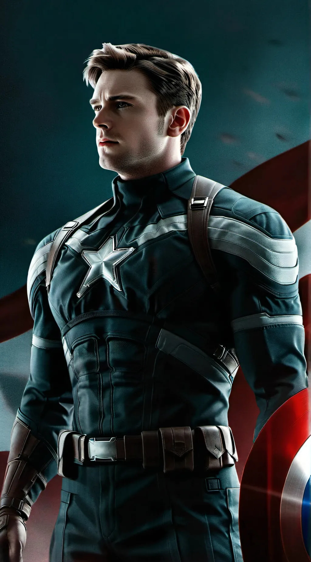 ai character: Captain America  background