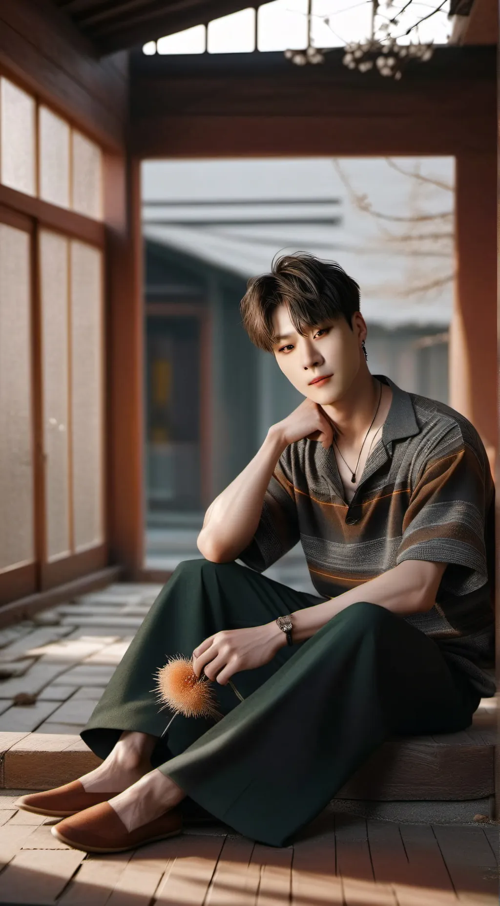 ai character: Moonbin  background