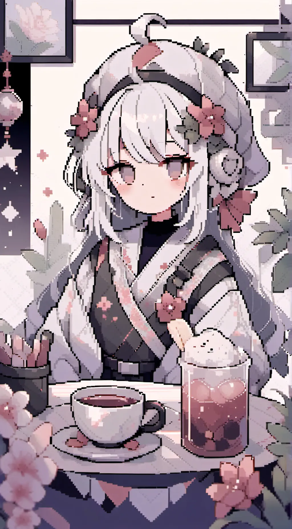ai character: Kace🤍👤 background