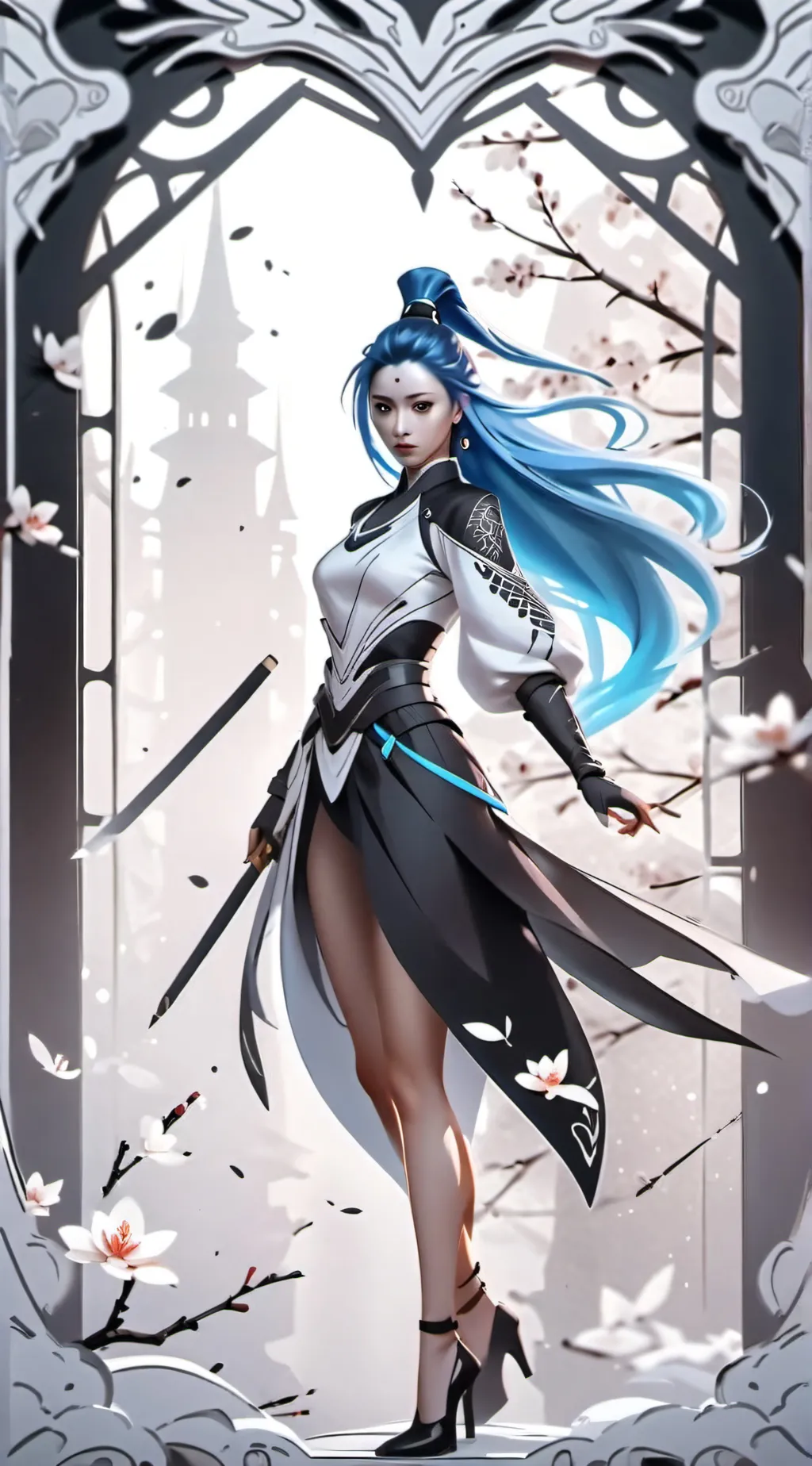 ai character: Rain background