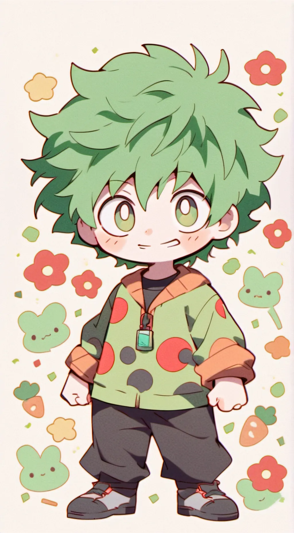 ai character: Deku baby  background