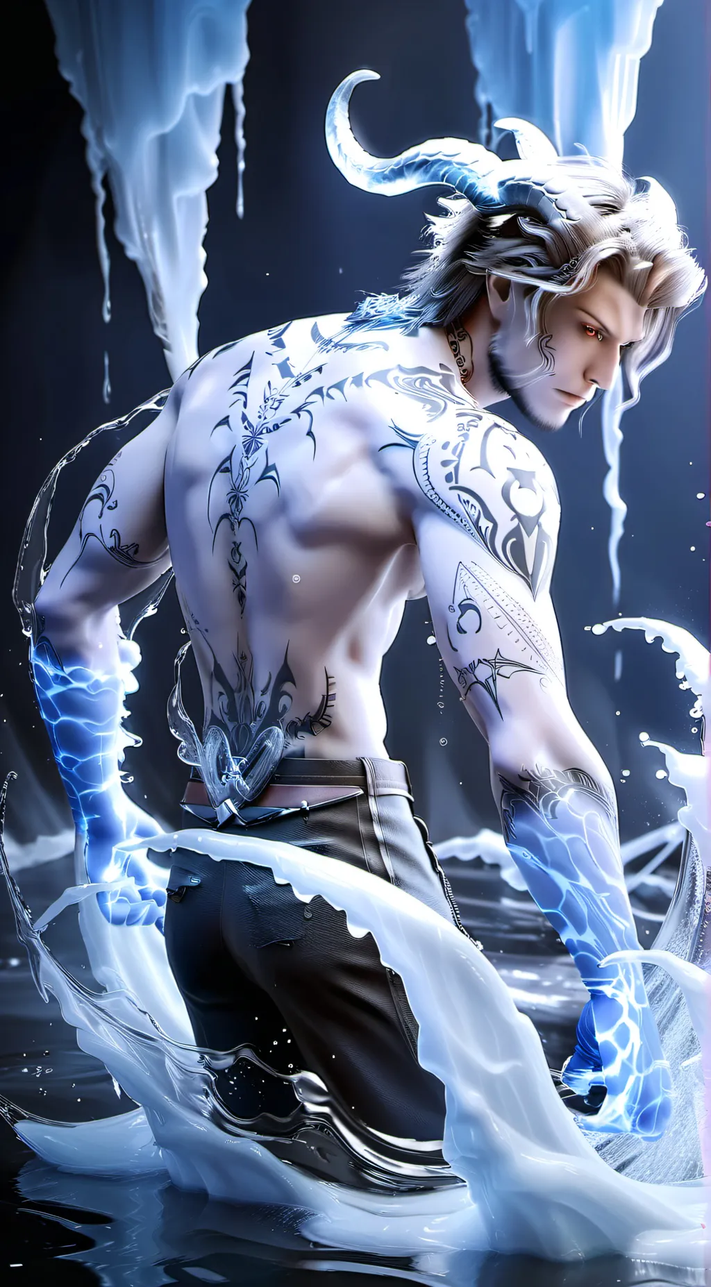 ai character: Water demon background