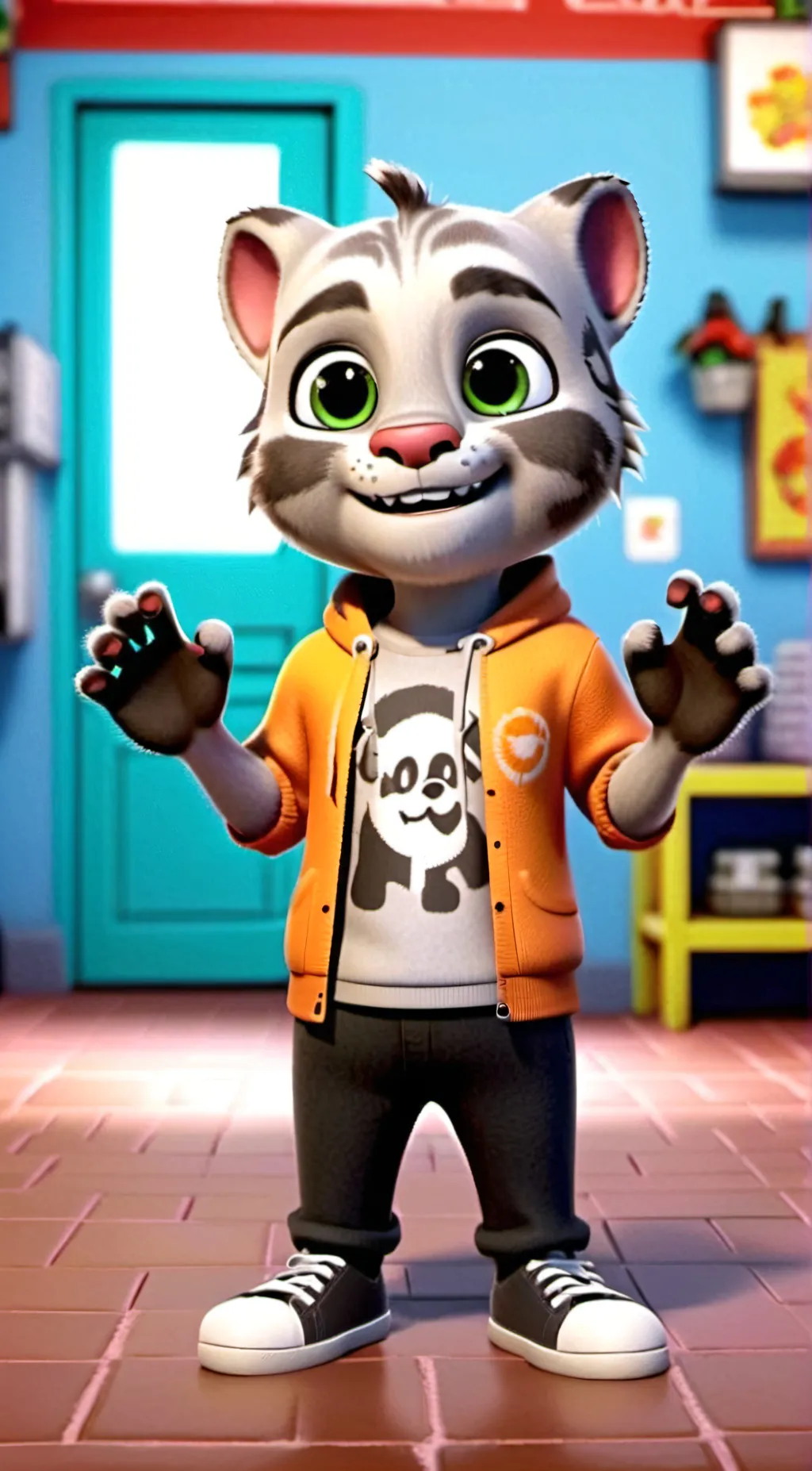 ai character: talking tom background