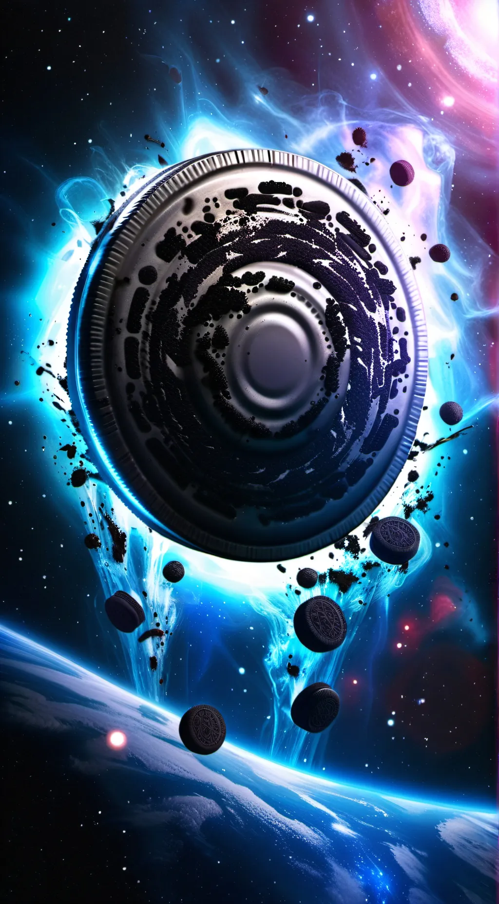 ai character: OREO GALAXY background