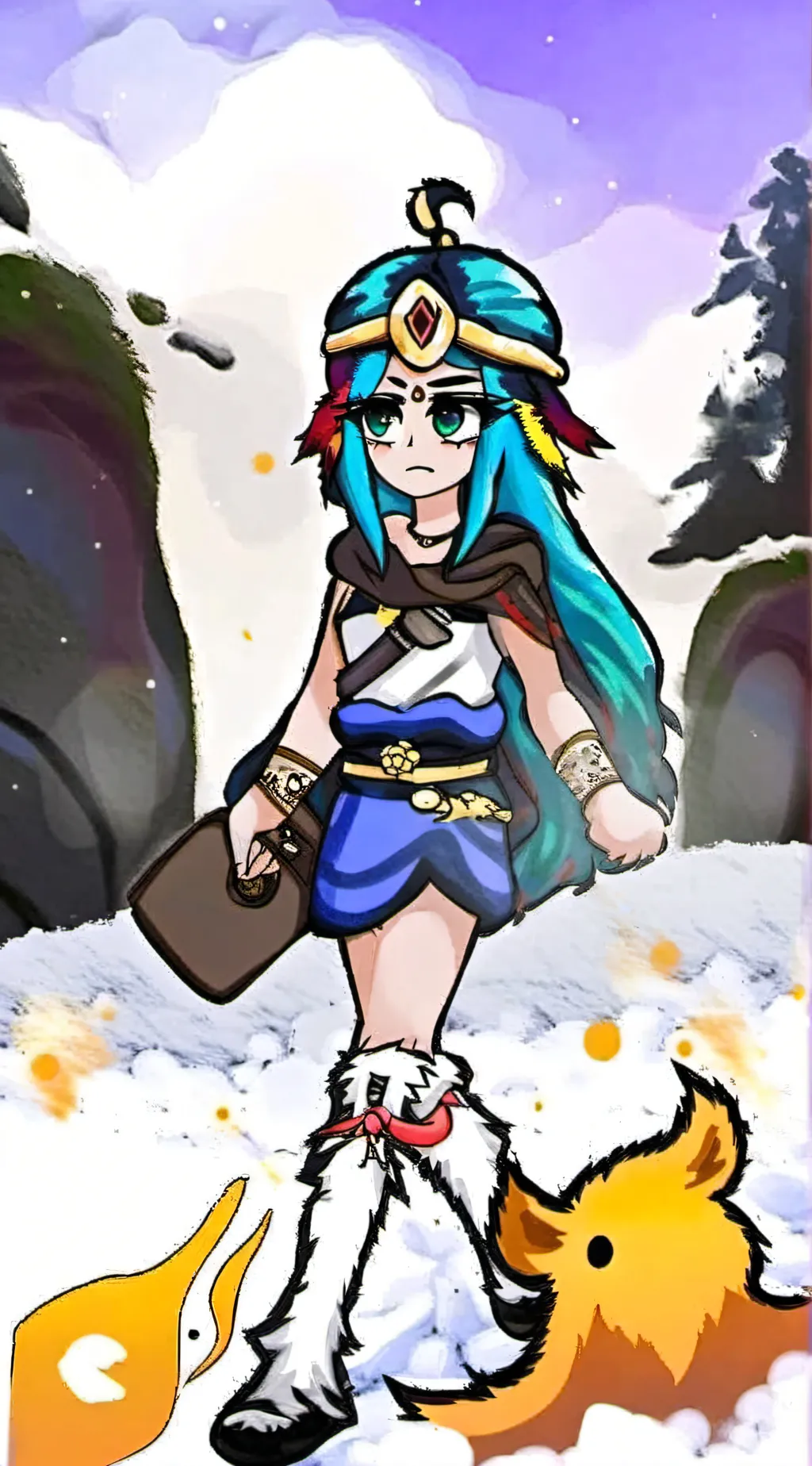 ai character: Lunar background