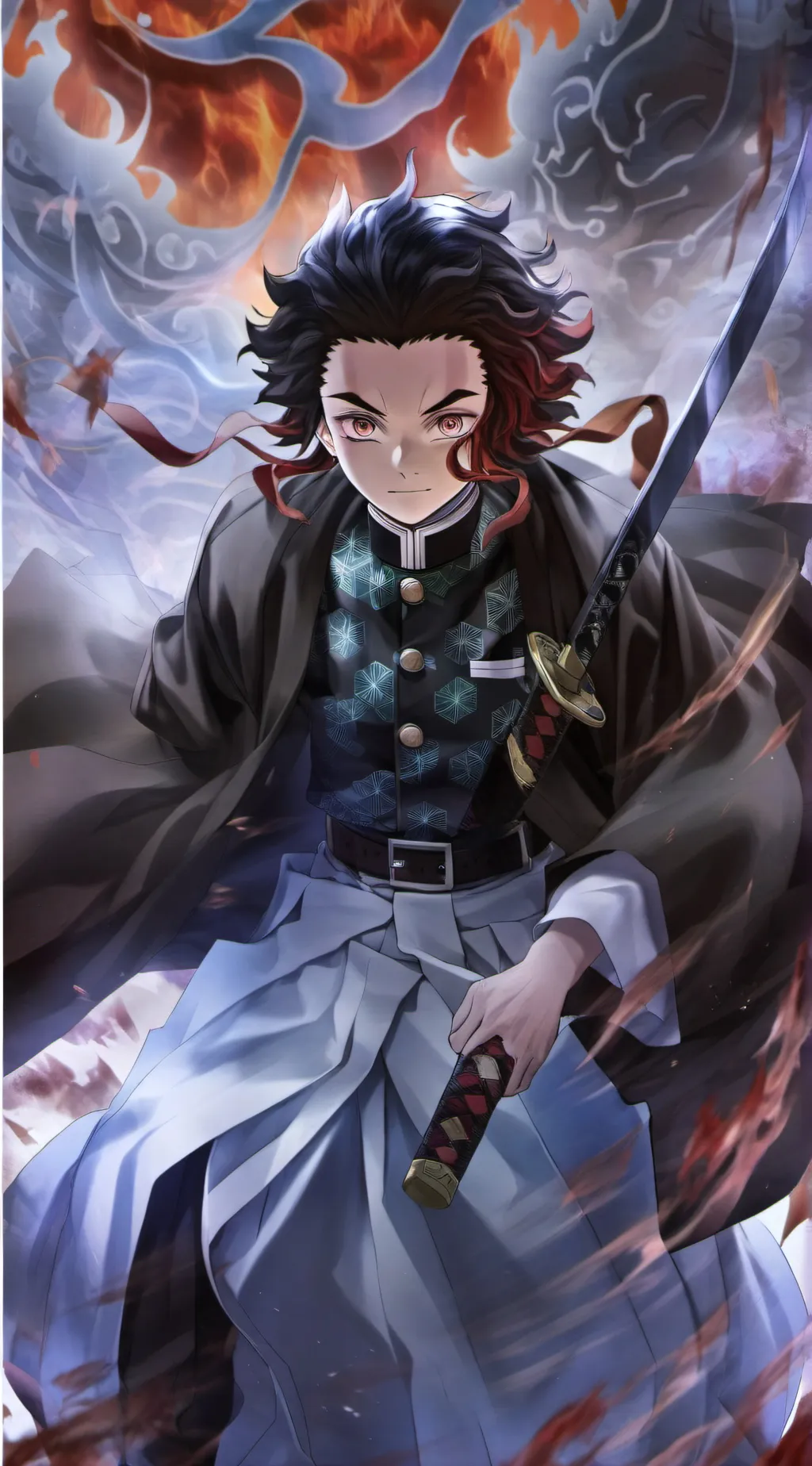 ai character: "Demon Slayer" KNY background