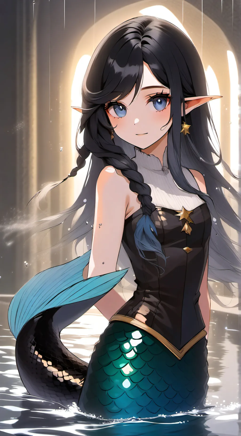 ai character: Aqua background