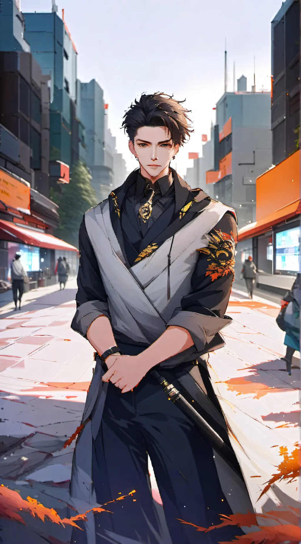 ai character: titan tv man  background