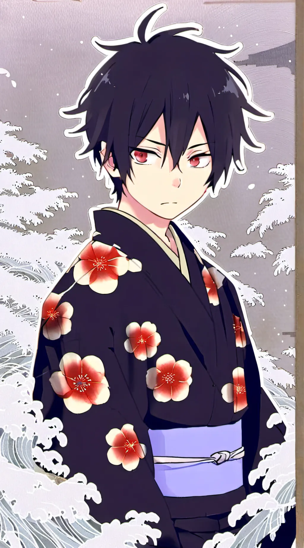 ai character: •Aijiro Homusubi• background