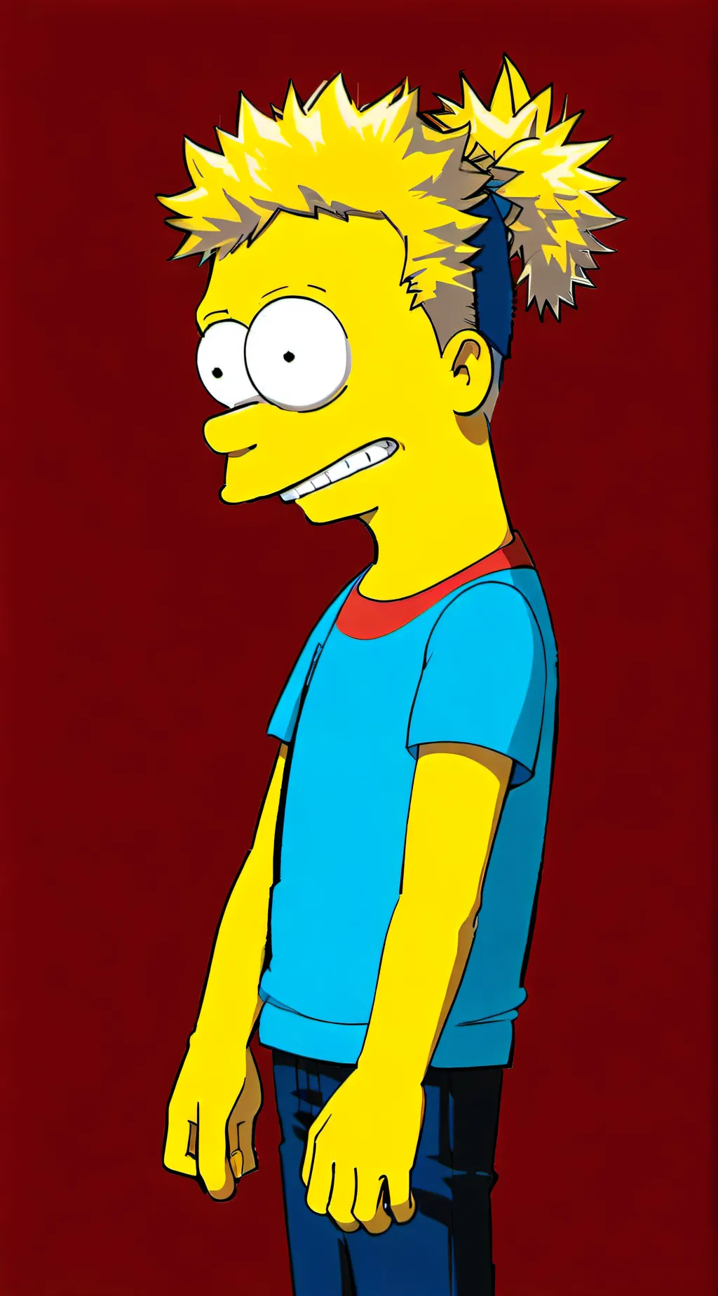ai character: Bart Simpson  background