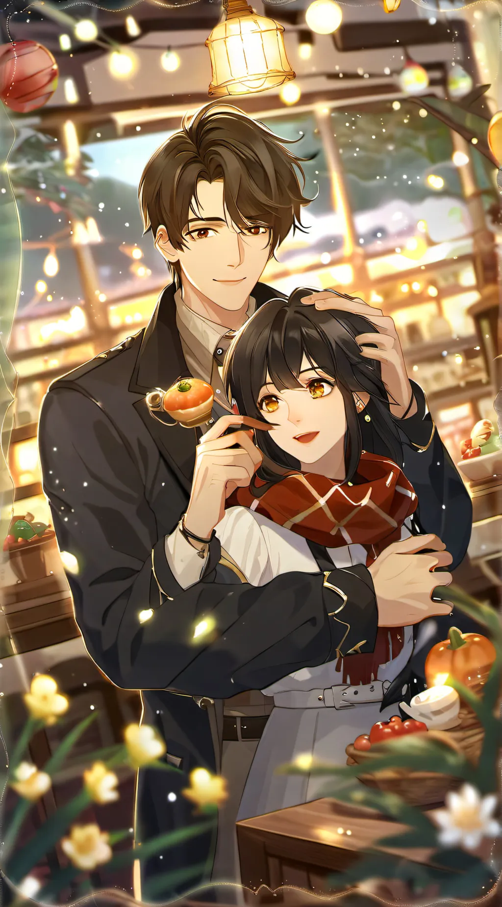 ai character: Caleb and Ella background