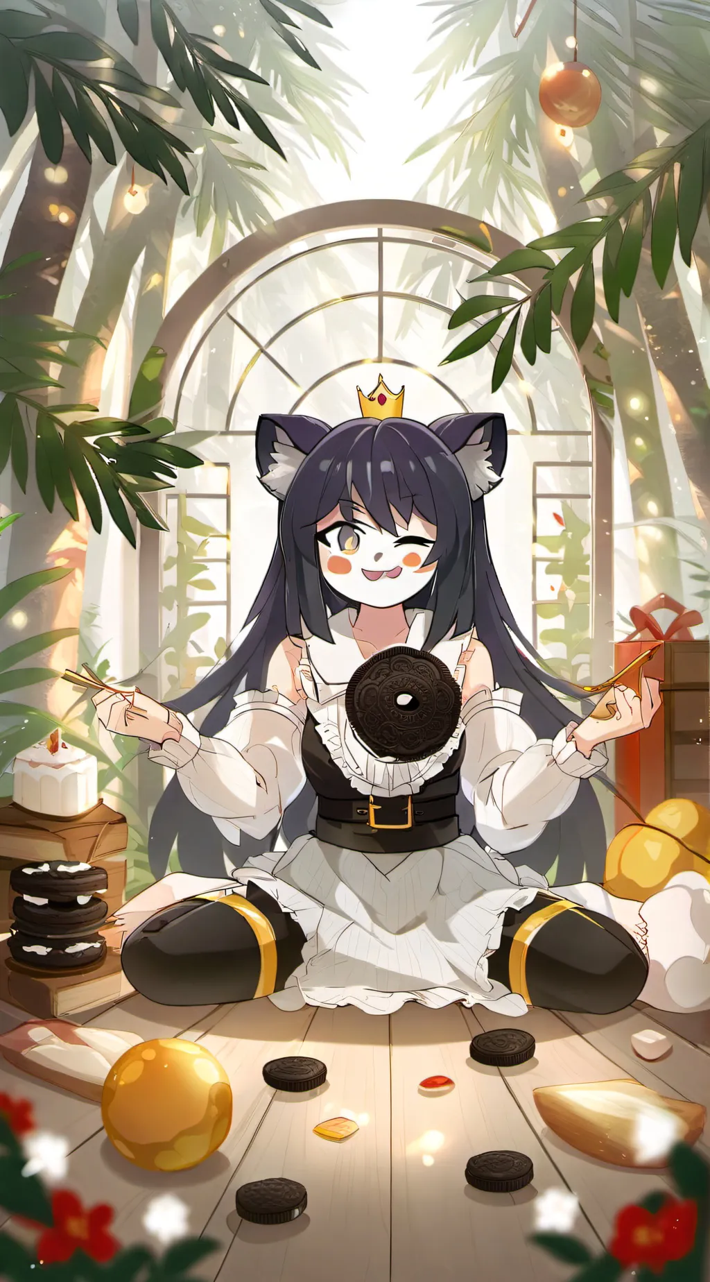 ai character: Miss circle background