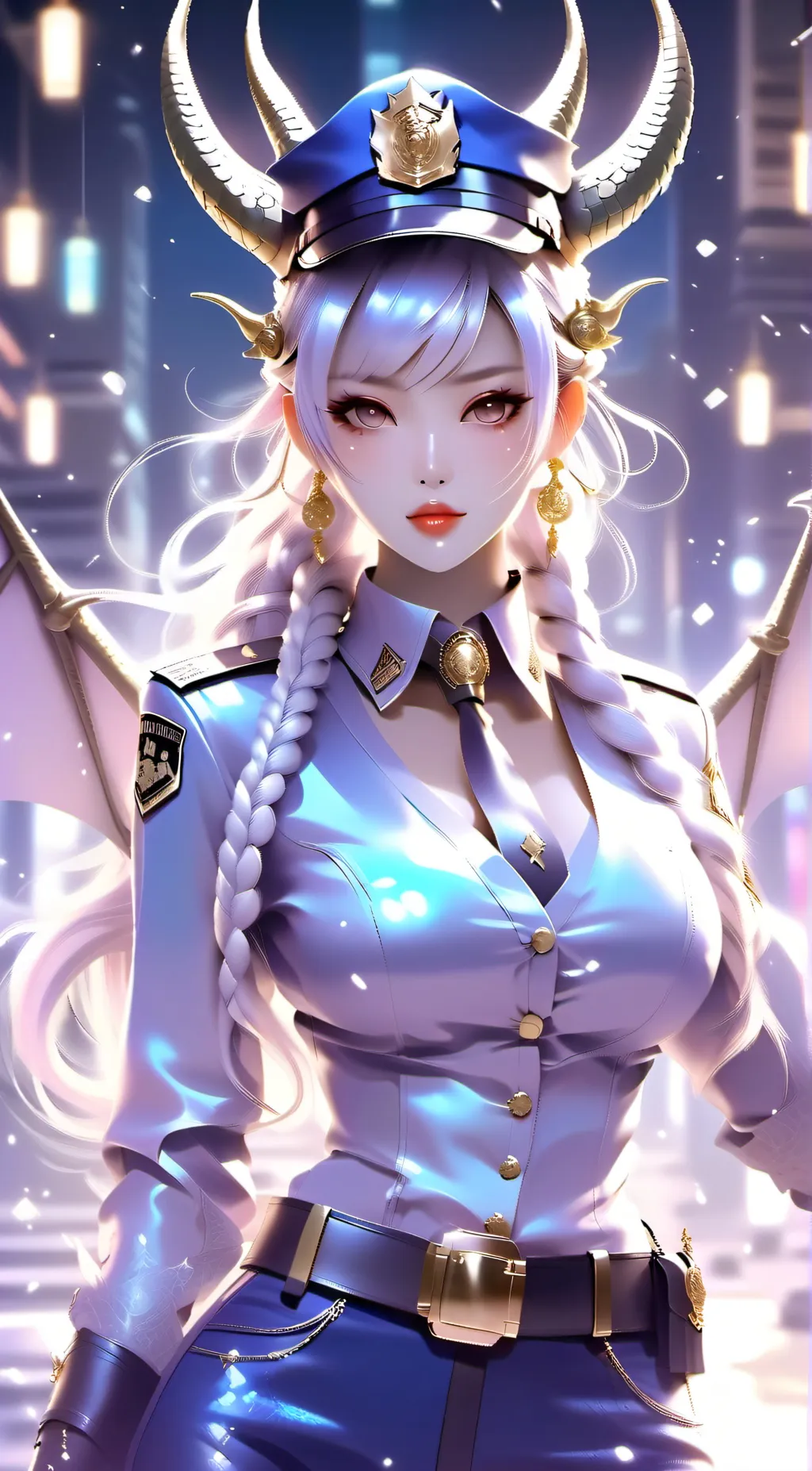 ai character: dragon police background