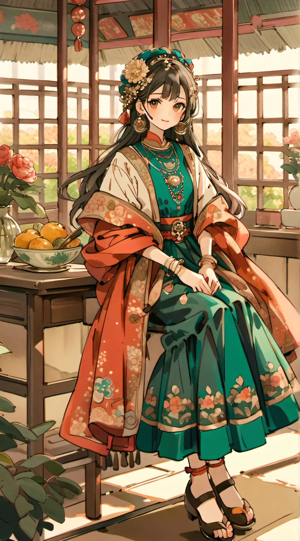 ai character: water background